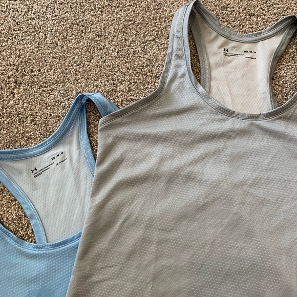NWOT Under Armour Tanks. Grey and Blue. Size Med. - Picture 2 of 2